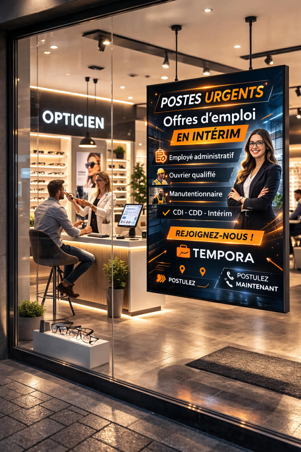 Campagne de recrutement pour une agence d’intérim sur PubMe